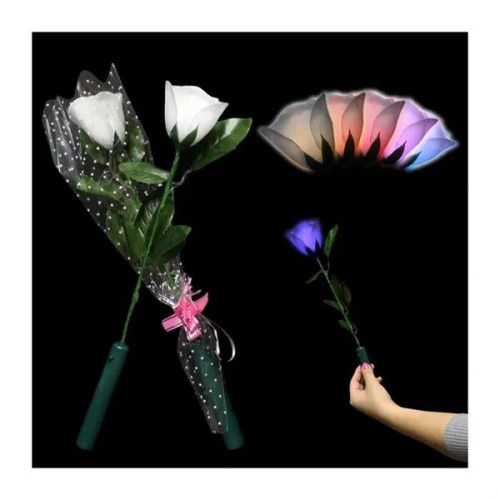 Light Up Silk Rose Glow Flower with LED