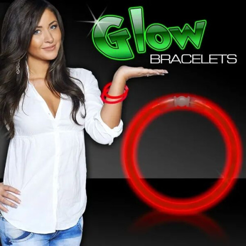 8" Single Color Superior Light Up Glow Bracelet