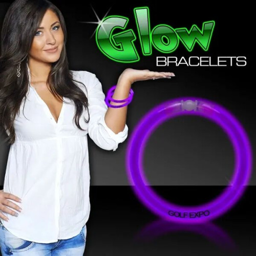 8" Single Color Superior Light Up Glow Bracelet