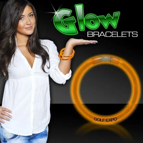 8" Single Color Superior Light Up Glow Bracelet