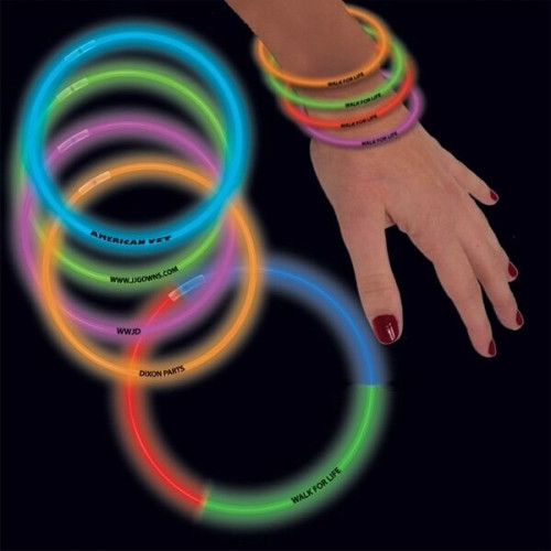 8" Single Color Superior Light Up Glow Bracelet