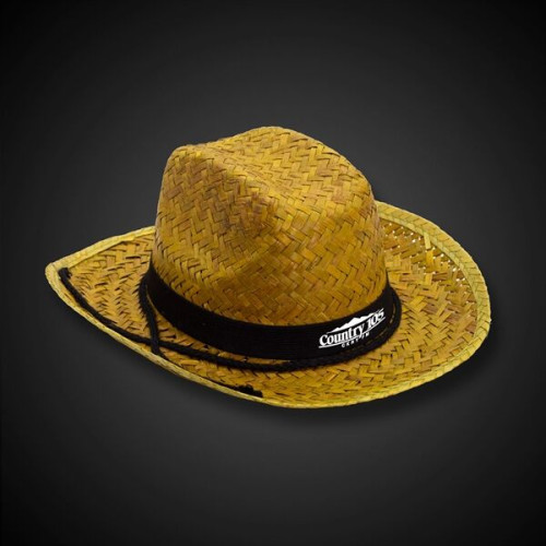 Adult Straw Cowboy Hats - Assorted Colors