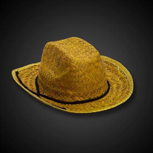 Adult Straw Cowboy Hats - Assorted Colors