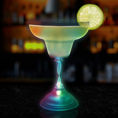 10 1/2 oz. Margarita Glass with Multi-Color LED Lights