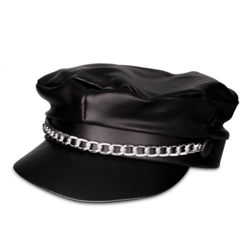 Black Biker Hat