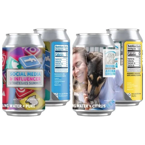 12 oz. Sparkling Canned Water, Full Color Digital