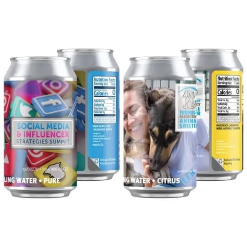 12 oz. Sparkling Canned Water, Full Color Digital