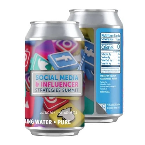 12 oz. Sparkling Canned Water, Full Color Digital