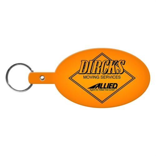 Large Oval Flexible Key Tag