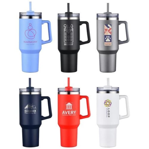 Genoa 40 oz Vacuum Insulated Travel Mug with Straw