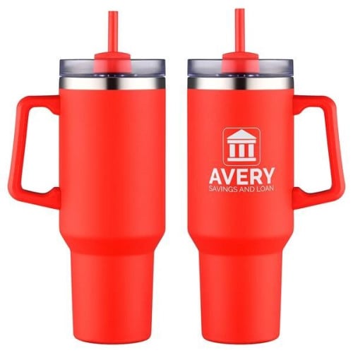 Genoa 40 oz Vacuum Insulated Travel Mug with Straw