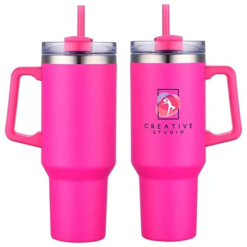 Genoa 40 oz Vacuum Insulated Travel Mug with Straw