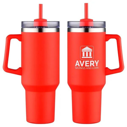 Genoa 40 oz Vacuum Insulated Travel Mug with Straw