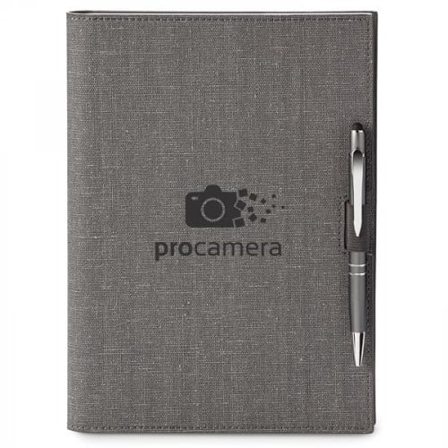 LINEN   REFILLABLE HARD COVER JOURNAL COMBO