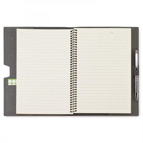 LINEN   REFILLABLE HARD COVER JOURNAL COMBO