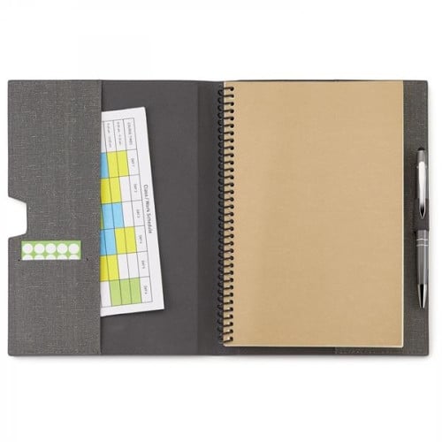 LINEN   REFILLABLE HARD COVER JOURNAL COMBO
