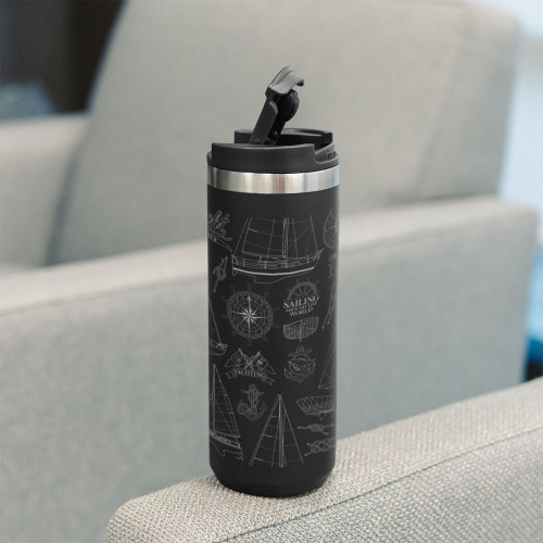 18 Oz. Full Laser Sienna Stainless Steel Bottle