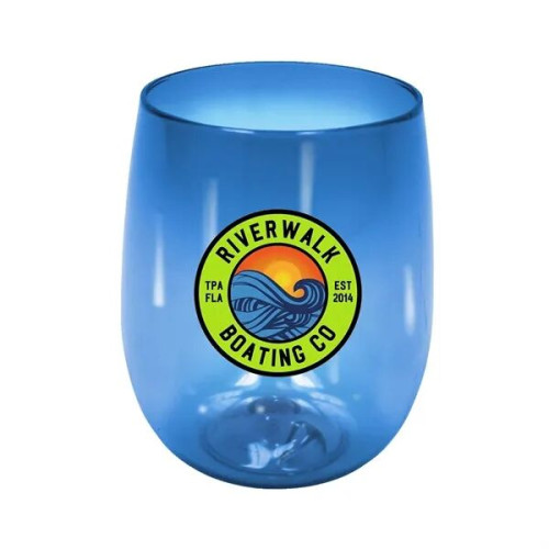 RECYCLED PET - 12 oz. Stemless Wine Glass, Full Color Digita