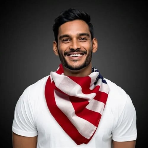 22" x 22" US Flag Bandana blank/imprintable