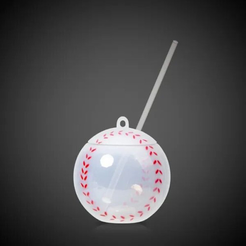 18oz Light Up Baseball Cup with Lid and Straw