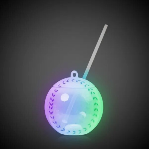18oz Light Up Baseball Cup with Lid and Straw