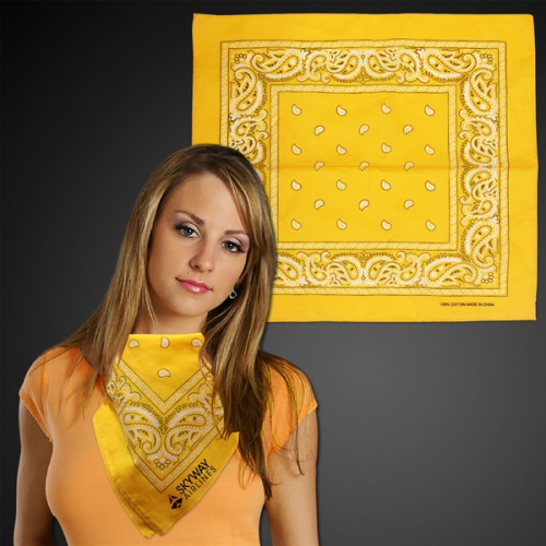 Navy Blue 22" x 22" Cotton Paisley Bandanas