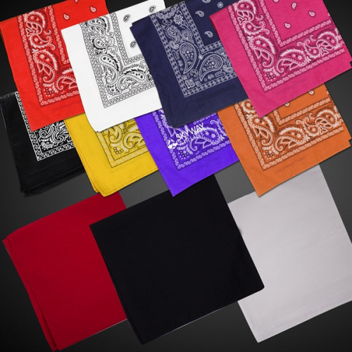 Navy Blue 22" x 22" Cotton Paisley Bandanas