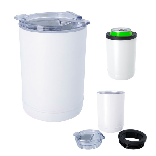 2-In-1 Full Laser Copper Insulated Beverage Holder and Tumbler