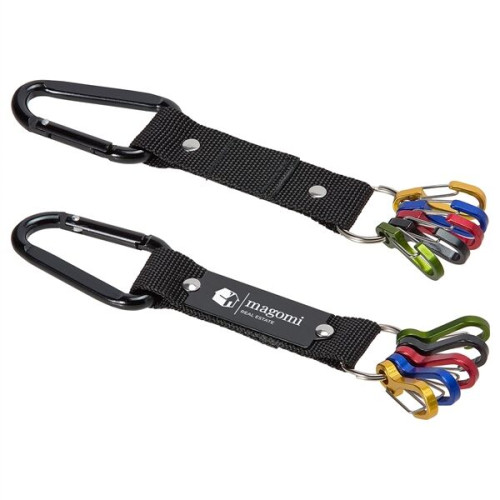 Aluminum Carabiner Strap with Color-Code Key Clips