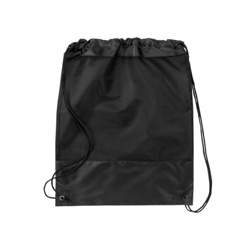 Mesh Panel Drawstring Backpack