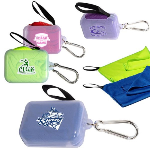 Cooling Towel In Carabiner Case