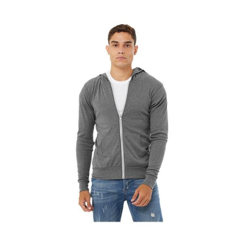 Bella+Canvas® Unisex TriBlend Lightweight Full-Zip Hoodie