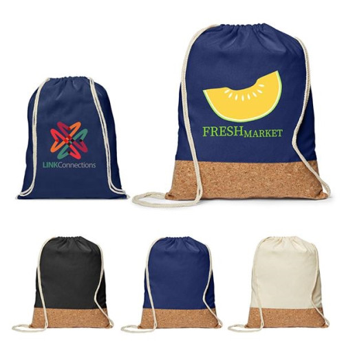 Cork Drawstring Sling Bag
