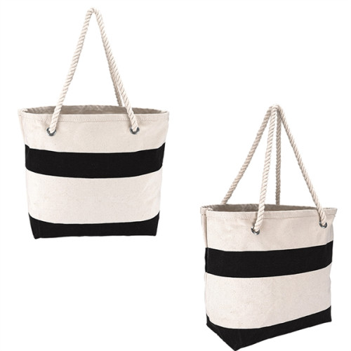 Cotton Resort Tote With Rope Handle