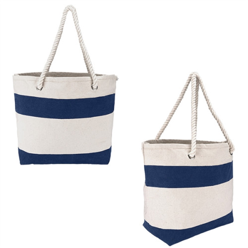 Cotton Resort Tote With Rope Handle