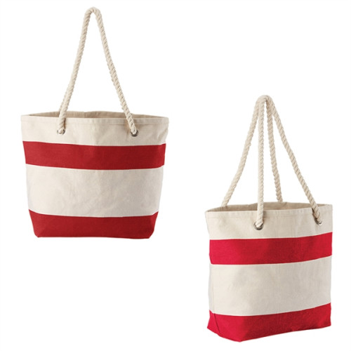 Cotton Resort Tote With Rope Handle