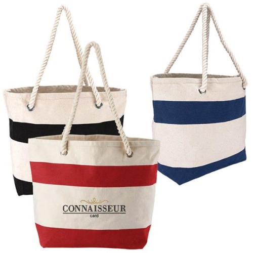 Cotton Resort Tote With Rope Handle