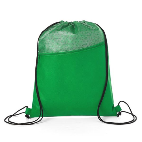 Hexagon Pattern Non-Woven Drawstring Backpack