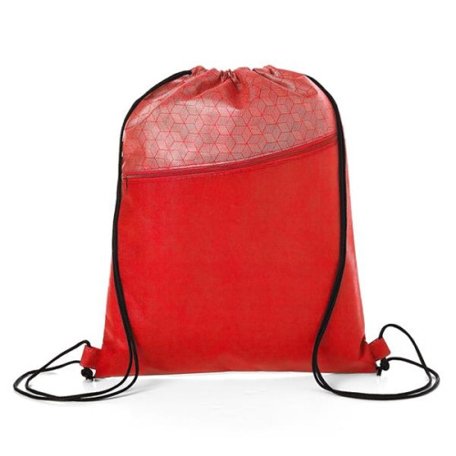 Hexagon Pattern Non-Woven Drawstring Backpack