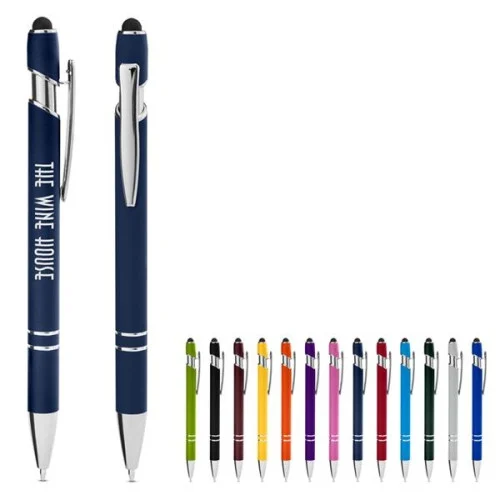 Rubberized Aluminum Click Stylus Pen