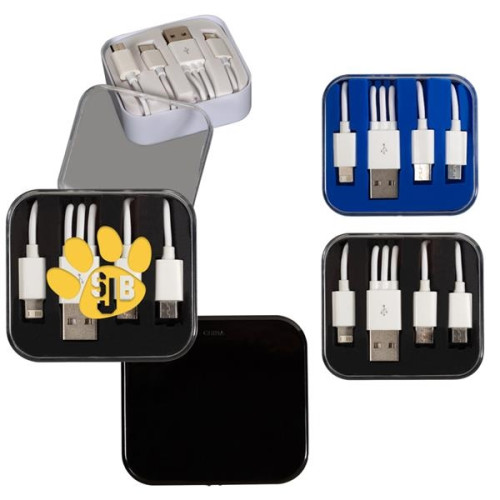 3-In-1 Charging Cable In Square Case