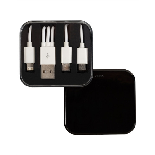 3-In-1 Charging Cable In Square Case