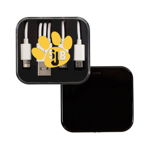 3-In-1 Charging Cable In Square Case
