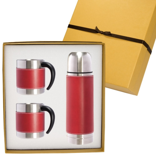 Tuscany™ Thermal Bottle And Coffee Cups Gift Set