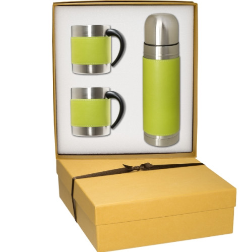 Tuscany™ Thermal Bottle And Coffee Cups Gift Set