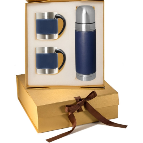 Tuscany™ Thermal Bottle And Coffee Cups Gift Set