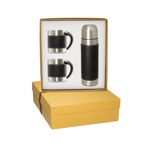 Tuscany™ Thermal Bottle And Coffee Cups Gift Set