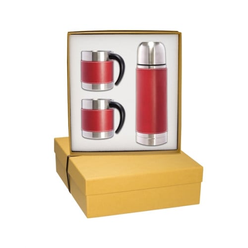 Tuscany™ Thermal Bottle And Coffee Cups Gift Set