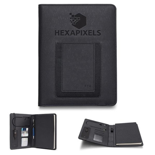 Roma 6" X 8" Wireless Power Charger Refillable Journal