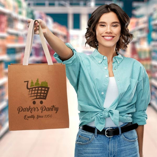 Durable And Washable Kraft Paper Tote Bag (350 GSM)